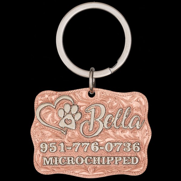 Discover the perfect finishing touch for your furry friend with our BellaCustom Dog Tag! Featuring elegant German silver letters and a charming heart design. Order now!